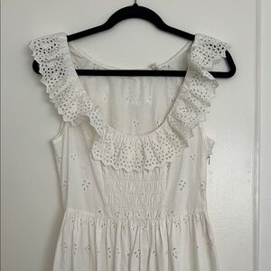 Doen Ivory Eyelet Ruffle Dress